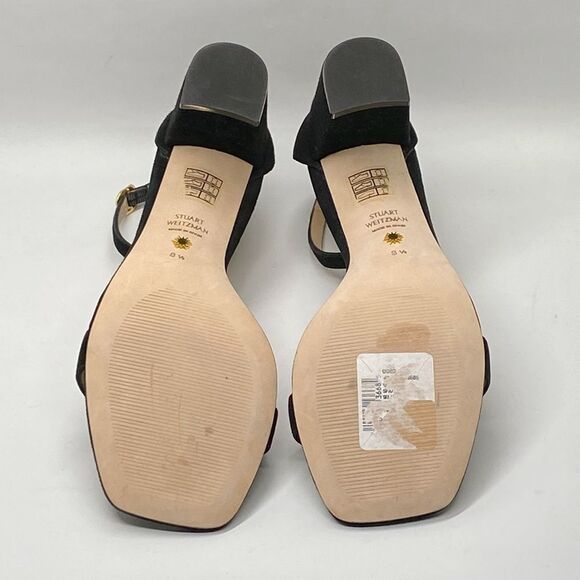 Stuart Weitzman Suede Block Heeled Sandals size 8.5 - Picture 9 of 10